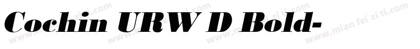Cochin URW D Bold字体转换